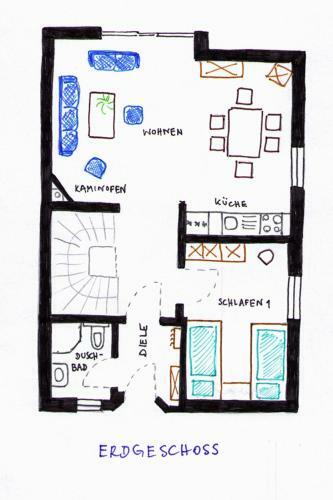 Komfortables Reetdachferienhaus Hasel 1
