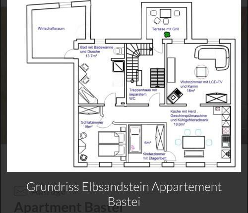Apartamento Guesthouse Elbsandstein Appartement Bastei