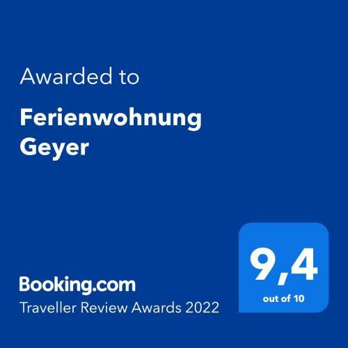 Apartamento Ferienwohnung Geyer