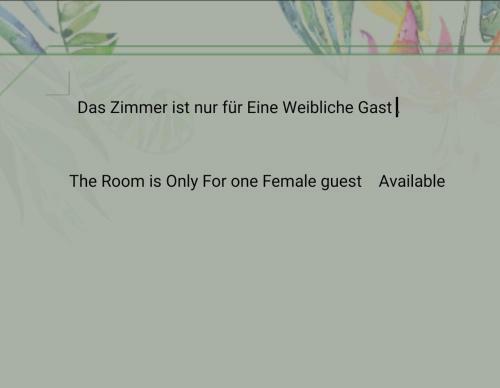 Only One Female Guest