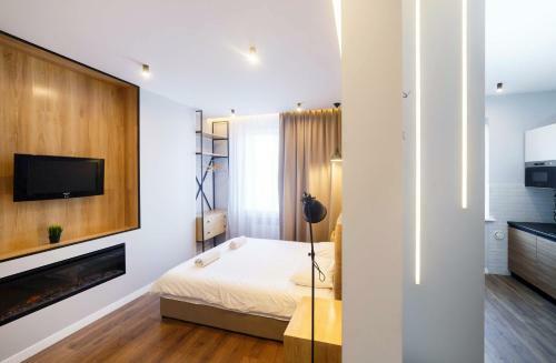 Loft Apartment In Old Lviv AC Fireplace