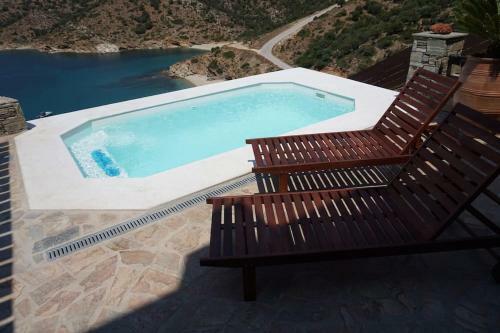 Karystos Villa Private Pool Beach Seaside Karnagio