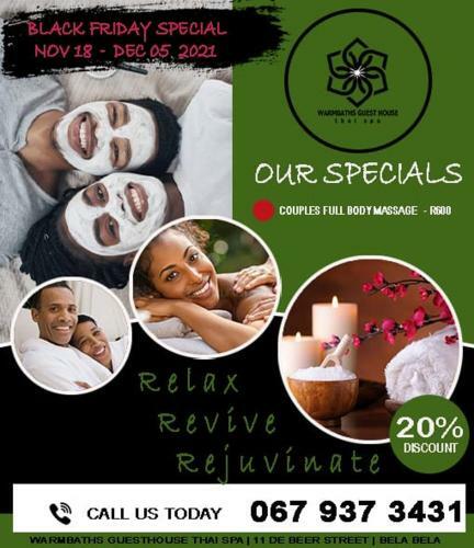 Bed & Breakfast Warmbaths Thai Spa And Guest House