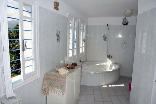 Traditional Cycladic House With View In Andros