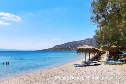 Villa Irene Evia, 4 Bdr, Pool, 500m To Beach