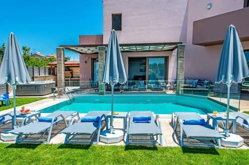 Modern Villa With Salted Water Pool,jacuzzi, Bbq!
