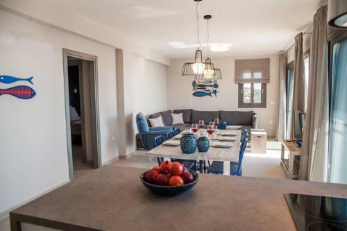 New Villa Blue With Private Pool At Trapezaki