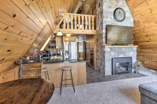 Lakefront Butternut A-frame Cabin - Swim Dock