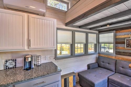 Blairsville Tiny Home Covered Furnished Deck