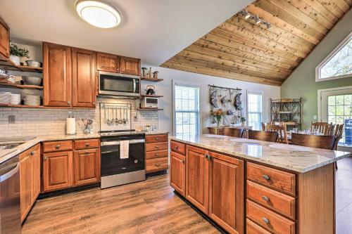 Lakefront Eatonton Home Boat Dock And Fire Pit