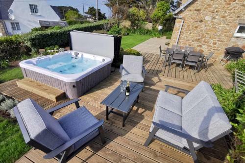 Les Mouettes - Bright Breton House Sea View With Spa - 4 Pers
