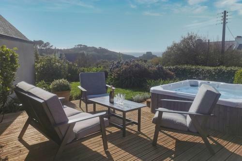 Les Mouettes - Bright Breton House Sea View With Spa - 4 Pers