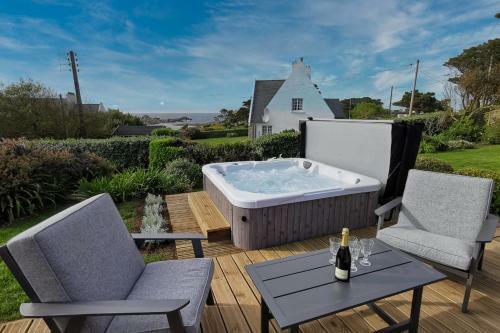 Les Mouettes - Bright Breton House Sea View With Spa - 4 Pers