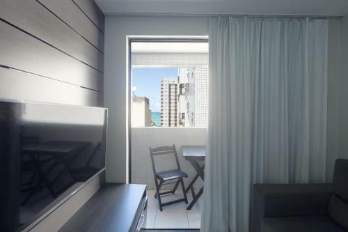 Apartamento Flat Quarto E Sala C/ Vista Mar Espetacular