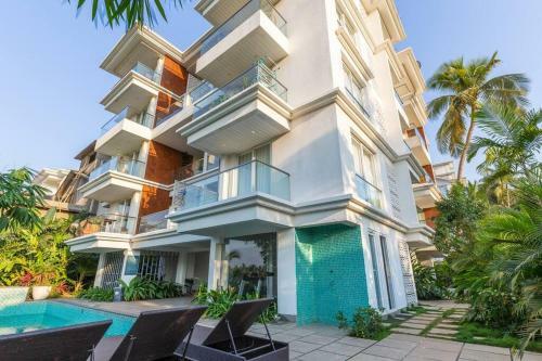 Apartamento 1br Calangute Nr Beach Pool Gym & Sunsets