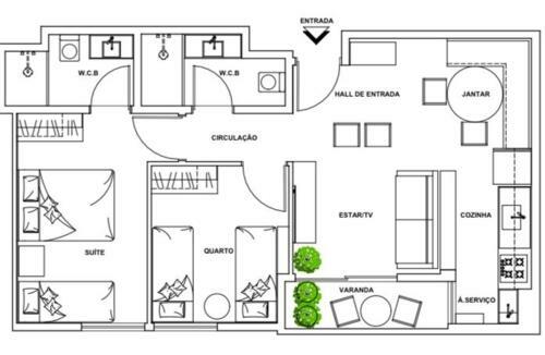 Apartamento 2 Quartos. Beira Mar Paju�ara. Luxo