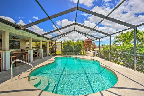 Bright Cape Coral Home Canal Access On-site!