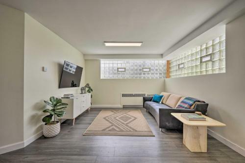 Apartamento Stylish, Bright Garden-level Apt With Fireplace
