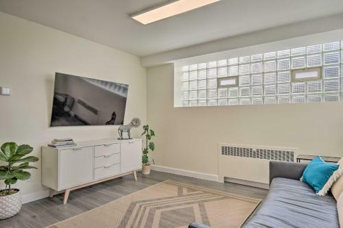 Apartamento Stylish, Bright Garden-level Apt With Fireplace