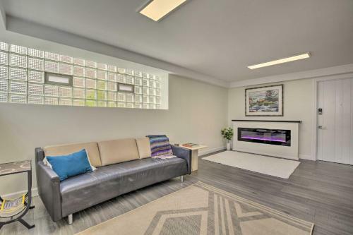 Apartamento Stylish, Bright Garden-level Apt With Fireplace