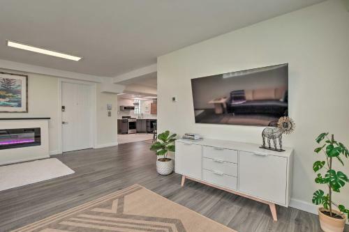 Apartamento Stylish, Bright Garden-level Apt With Fireplace