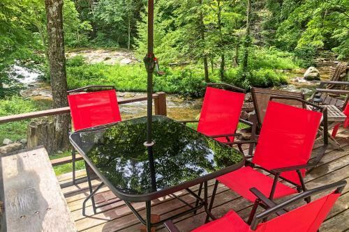 The Mill River Cabin With Fireplace And River View!