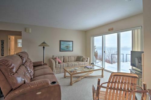 Lakefront De Tour Village Home With Deck And Fire Pit!