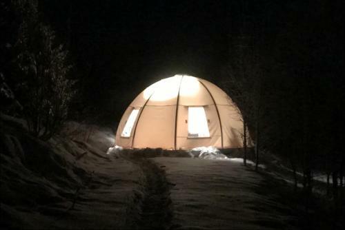 Romantic Night In A Dome Tent Lake View
