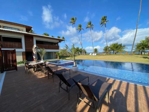 Apartamento Village Com Piscina, P� Na Areia, 2 Su�tes