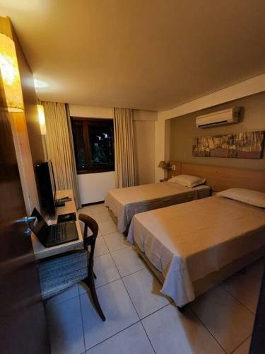 Apartamento Flat De 2 Quartos Com Linda Vista-mar P�-na-areia!