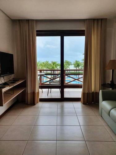Apartamento Flat De 2 Quartos Com Linda Vista-mar P�-na-areia!