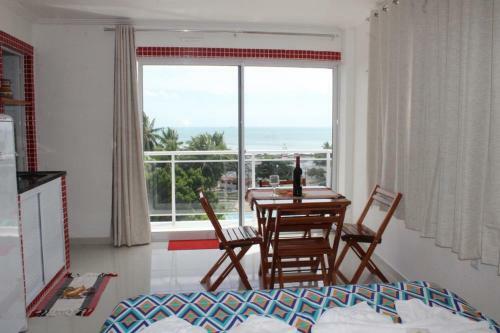 Apartamento Flat Com Varanda E Vista Mar