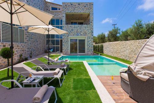 Blue Stone Pool Villa Crete Sea View