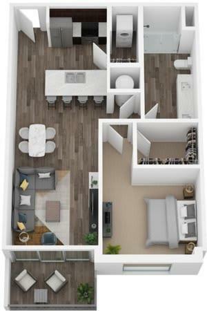 Luxe One Bedroom Apartment With Balcony