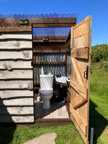 Shepherds Hut In A Private Meadow With Sea Views