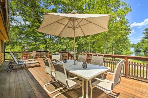 Waterfront Log Cabin With Hot Tub And Fire Pit!