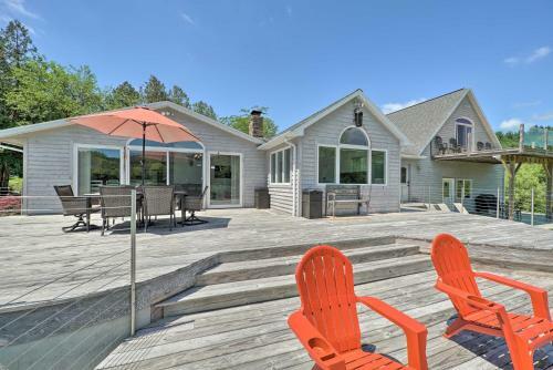 Stunning Lakeside Home With Deck On State Park!