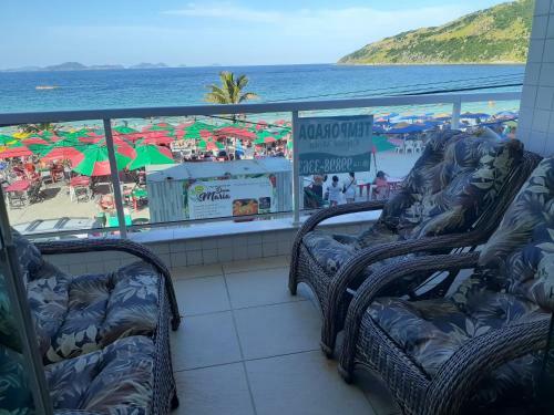 Apartamento Frente Para Prainha- 3 Quartos, Piscina E Churrasqueira