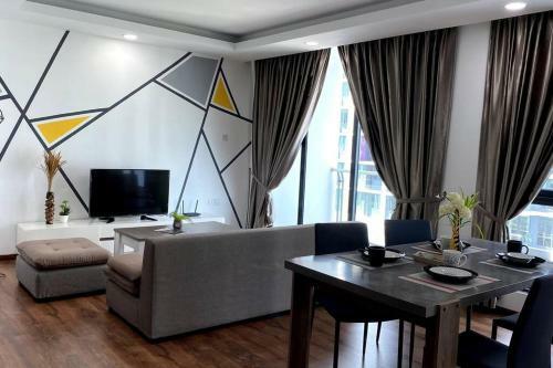 Apartamento #2.1 Jazz Suites Large Bed Vivacity Kuching 3rooms
