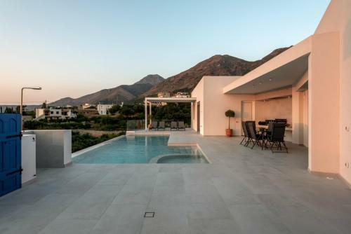 Luxury Villa Oxygen In Sfinari With Sunset Views