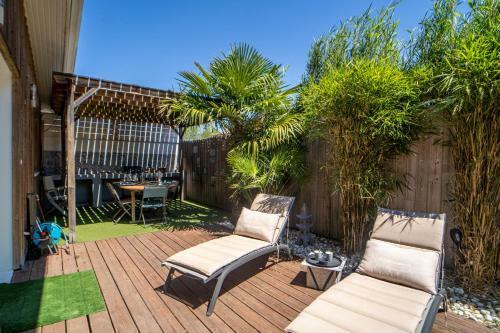Corocama - Cosy Maison Bois Avec Piscine