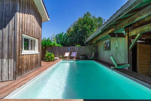 Corocama - Cosy Maison Bois Avec Piscine