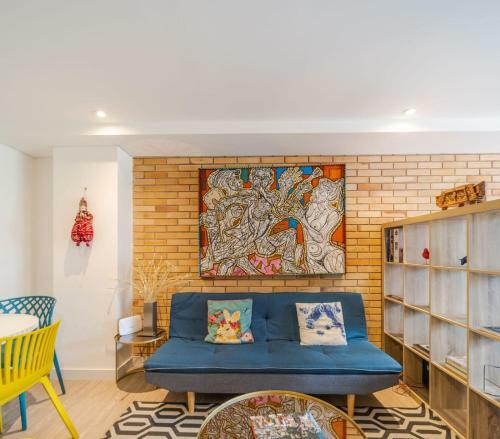 Iluminado Y Moderno Apartaestudio Boho Chic/balc�n