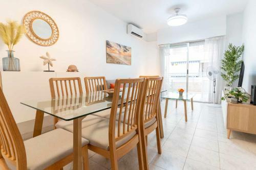 Apartamento Terraza AA Ascensor 1 Min Playa Equipado