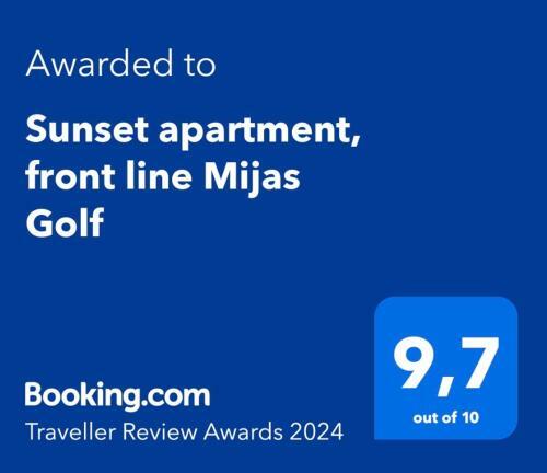 Sunset Apartment, Front Line Mijas Golf