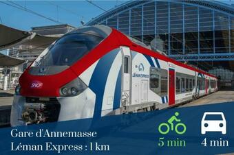 Apartamento Homey Wood - New - Appartement Avec Une Chambre - Parking Priv� Gratuit - Balcon Priv� - A 5 Min De La Gare Pour Rejoindre Gen�ve