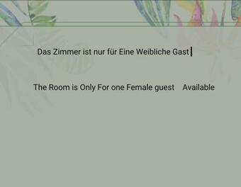 Only One Female Guest